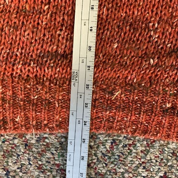 Moth Anthropologie Russet Orange Tweed Mock Cowlneck Pullover Sweater Size M - Picture 10 of 10